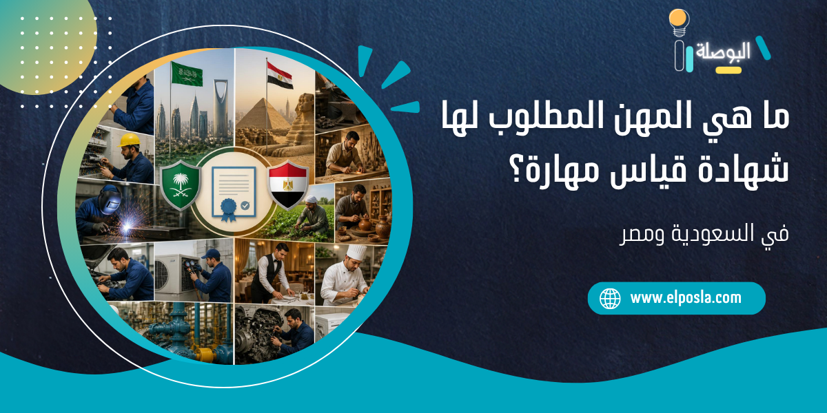 ما هي المهن المطلوب لها شهادة قياس مهارة في السعودية ومصر؟
