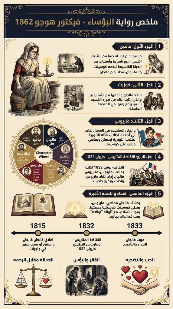 ملخص رواية البؤساء pdf