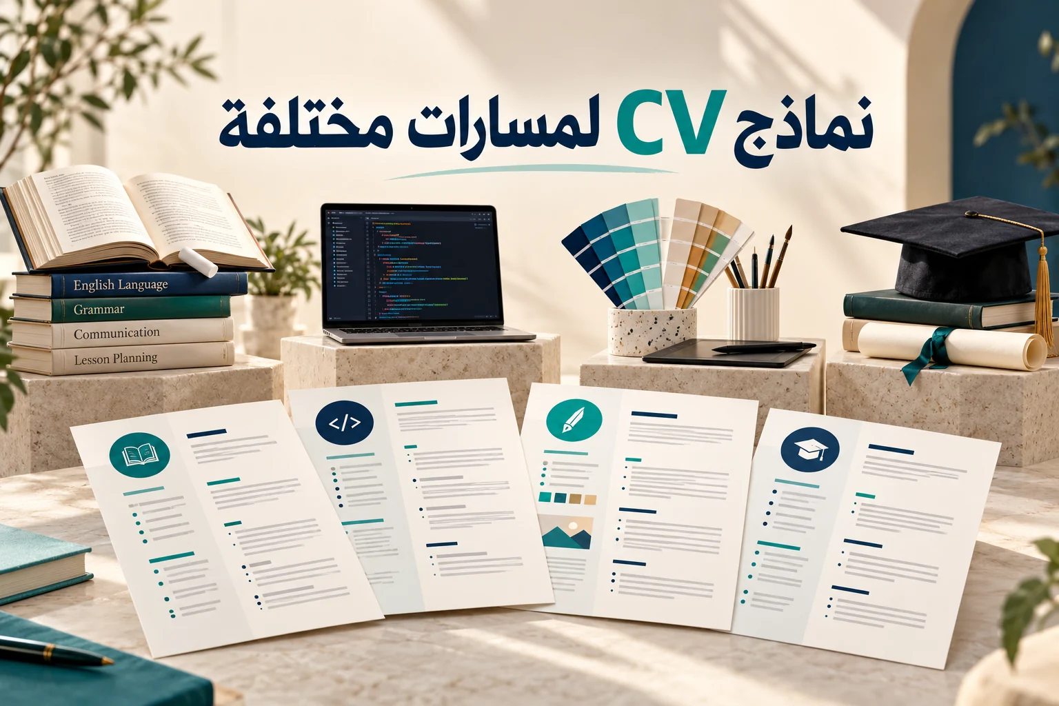 أقسام سيرة مدرس الإنجليزية وأمثلة لتخطيط الدروس والتقويم