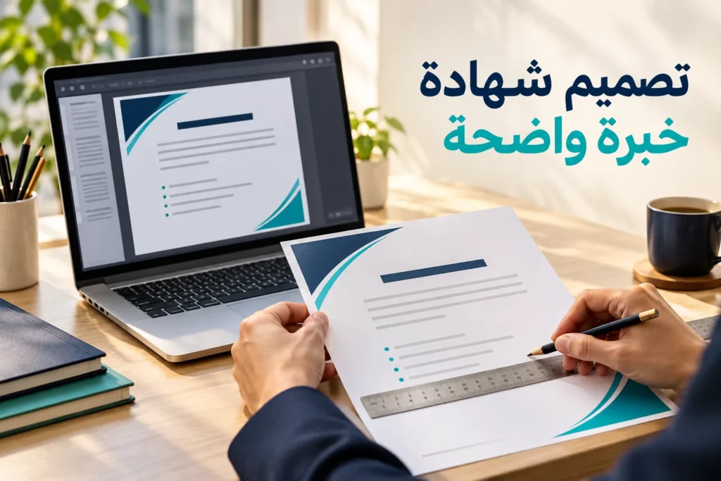 مراجعة تخطيط شهادة خبرة ونسخة مطبوعة قبل اعتمادها