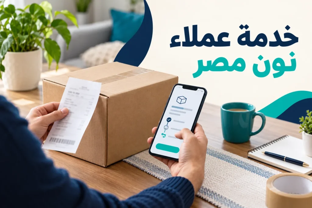 خدمة عملاء نون مصر: طرق التواصل وتجهيز طلب المساعدة